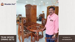 Teak Wood Dining Table Set - தரமான தேக்கு மர Furniture தயாரிப்பு விலையில்