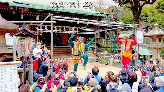 4K Setsubun Festival Ukera Shinto Ritual Gojoten Shrine 2023 Ueno Park Tokyo Japan