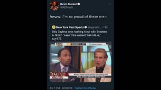 Kevin Durant trolling Skip Bayless and Stephen A #shorts