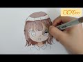 【小6 イラストメイキング】コピック5色だけで塗れる！