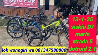 JUAL SEPEDA MURAH ‼️ada siskiu D7,marin gestalt,xtrada 5 dan detroid lok wonogiri wa 081347580800