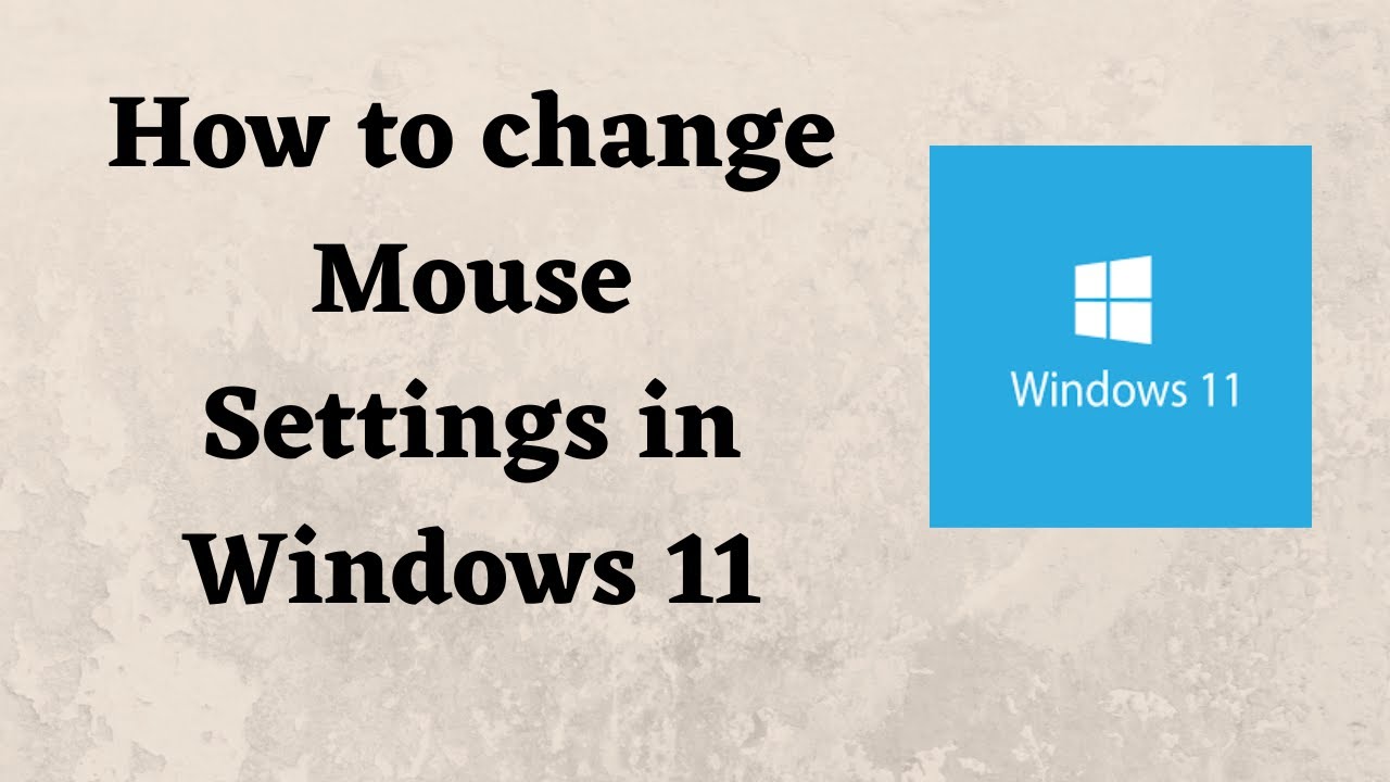 How To Change Mouse Settings In Windows 11 - YouTube