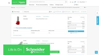 mySchneider: How to Check for Products' Price and Availability | Schneider Electric