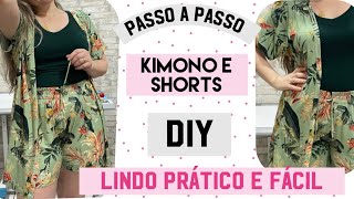 KIMONO AND SHORTS WITHOUT PATTERN EASY FOR BEGINNERS DIY #stepbystep #sewing