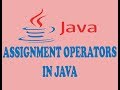 ASSIGNMENT OPERATORS IN JAVA (URDU / HINDI)