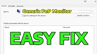 How To Fix Generic PnP Monitor Driver Error in Windows