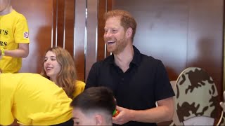 Prince Harry says it was 'great' to be back in the UK