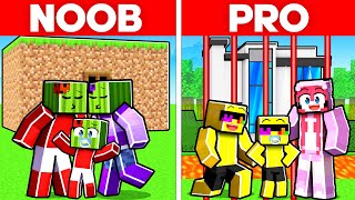 Having a NOOB vs PRO Family In Minecraft!