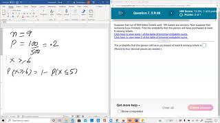 Probability and Statistics Lesson 71: Binomial Approximation to Hypergeometric. Cumulative Tables
