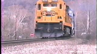 Conrails short lived 300 car monster coal train in SW Pennsylvania.