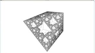 Processing 2.0.2 - Iteration test - a Sierpinski Pyramid