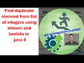 Java 8 Interview Questions|Find Duplicate element from List