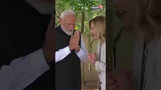 Prime Minister of Italy Giorgia Meloni Receives Prime Minister Narendra Modi | #g7summit | N18S