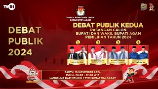 DEBAT PUBLIK KEDUA PASANGAN CALON BUPATI DAN WAKIL BUPATI KABUPATEN AGAM TAHUN 2024