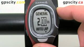 Adjusting Auto Lap Settings in General Sport Mode on the Garmin Forerunner 60.