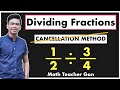 Dividing Fractions with Cancellation Method | How to Divide Fractions