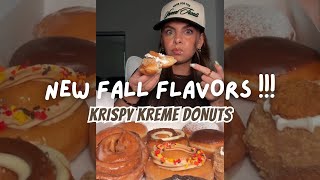 NEW FALL DONUTS TASTE TESTTT 🍩😋 KRISPY KREME