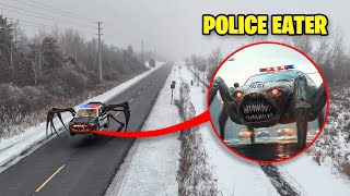 Drone Catches POLICE CAR EATER IN REAL LIFE!! (HE ARRESTED ME)