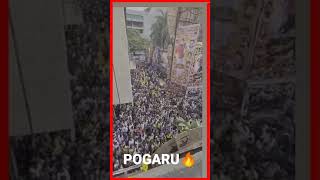 Pogaru Movie Fans Craze For Karabu Song outside Theater #Pogaru