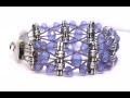 lilac crystal guitar string bracelet