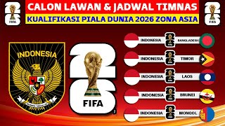 Calon Lawan & Jadwal Timnas Indonesia di Kualifikasi Piala Dunia 2026 Zona Asia Babak Pertama