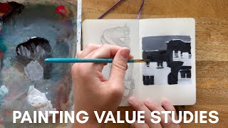 Value studies for better painting ✧ How I paint value studies