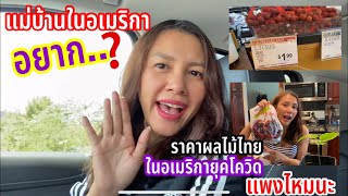 แม่บ้านอเมริกา อยากกินอาหารไทยที่วัดไทย ดูราคาผลไม้ไทยในอเมริกา มีอะไรบ้าง❓ราคาเท่าไหร❓ชีวิตในเมริกา