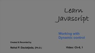 Learn Javascript: Adding Controls Dynamically - Text + Label