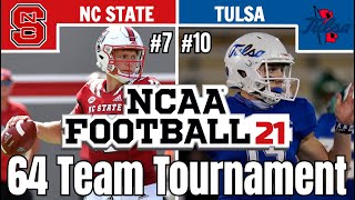 #7 NC State vs #10 Tulsa (Round of 64) - 64 Team Tournament - NCAA Football 21