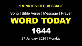 Word Today-1644 | Bro RSV | One-Minute Video Message (Malayalam) | 27 January 2025