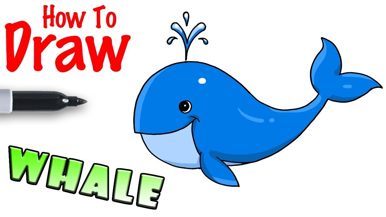 How To Draw Whale Fish