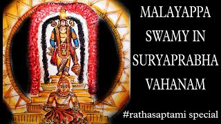 #malayappa swamy in suryaprabha vahanam #rathasapthami