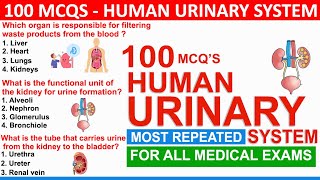 100 urinary system mcqs with answers | urinary system mcqs quiz | human urinary system mcq quiz