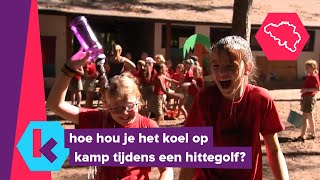 afkoelen op kamp tijdens een hittegolf