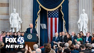 President Donald Trump delivers inaugural address