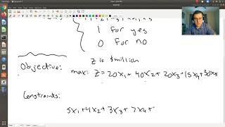 Integer Programming (Project Planning) Example 1