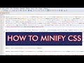 How to minify CSS using Notepad++