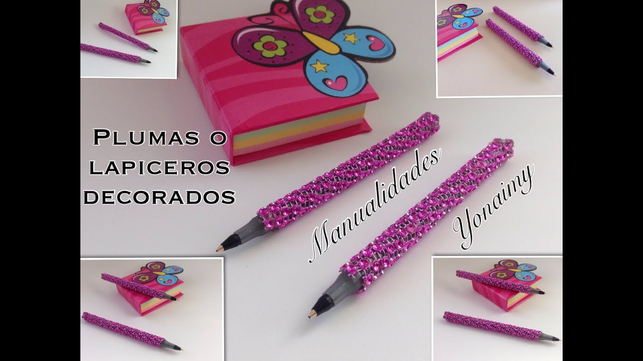 Plumas Lapiceros O Boligrafos Decorados Diy Youtube