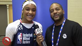 Drew Ebanks \u0026  Basketball Without Borders Girls MVP Aaliyah Edwards