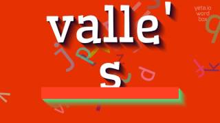 ਵੈਲੇਜ਼ ਨੂੰ ਕਿਵੇਂ ਕਹਿਣਾ ਹੈ?  #ਵੈਲੇ ਦੇ (HOW TO SAY VALLE'S? #valle's)