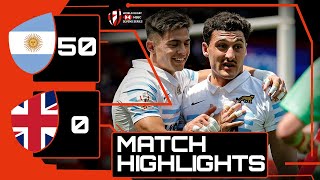 Argentina hit FIFTY in historic performance | Argentina v Great Britain | HSBC France Sevens Rugby