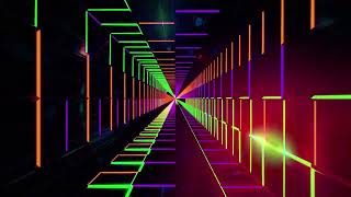 4  Hours VJ Loops 2024: Abstract Neon Tunnel Animation | 4K Motion Background Geometric Lines