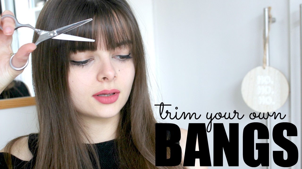 How To Trim Your Own Bangs Youtube