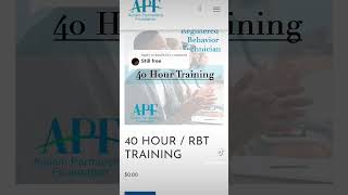 THE RBT Training is FREE|Become An Autism (ABA)Therapist! Up to $32/hour based on location!