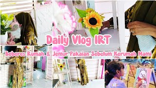 DAILY VLOG IRT || Bersih-bersih Rumah Kayu Sederhana, Jemur Pakaian Lanjut Kerumah Mami #dailyvlog