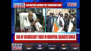 Defence Min Rajnath Singh drums up campaign in Manipur