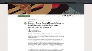 How to connect an application running on Oracle Cloud VMware Solution to Autonomous Database