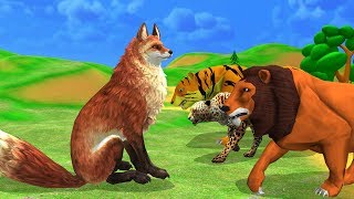 चतुर सियार और सिंह | Moral Stories Panchatantra Fairy Tales Jungle Animal New Stories in Hindi