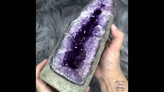 【清】(Co#8062) 原岩石皮層紫水晶洞/Amethyst Geode