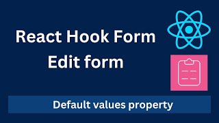 React hook form | Default values property for edit form | React js | javascript